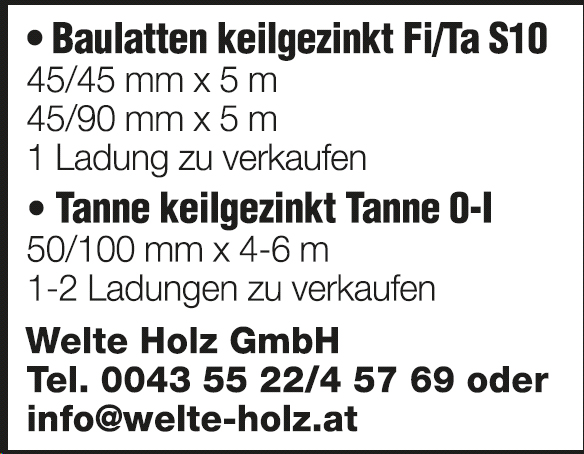 Holzangebote