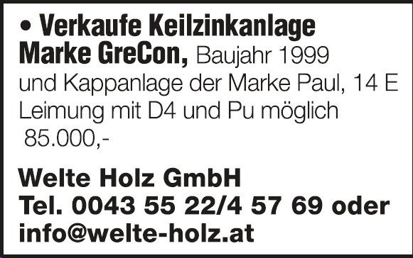 Technisches – Verkäufe