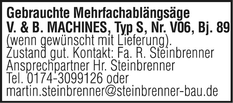 Technisches – Verkäufe