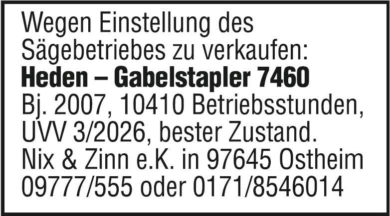 Technisches – Verkäufe